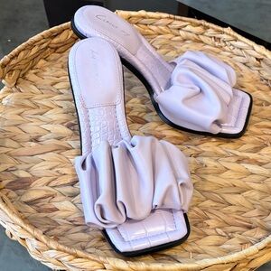 Circus by Sam Edelman Lilac Ruched Slide Mules size 7.5